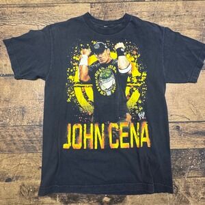 John Cena WWE Wrestling T Shirt Black Mens Size M Hustle Loyalty Respect